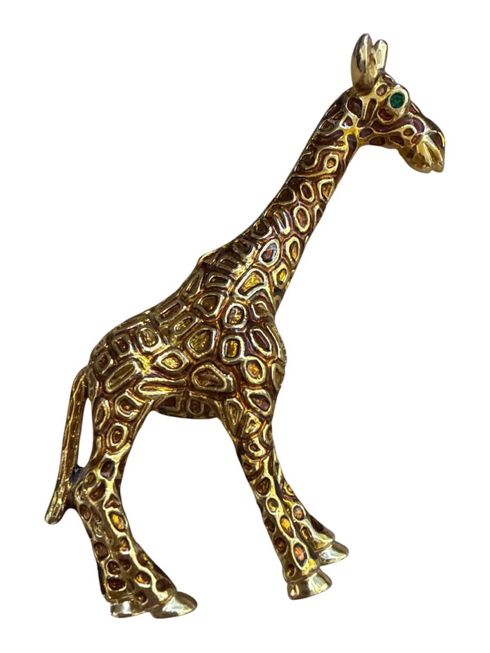 Vintage Gold-Tone Giraffe Brooch Pin